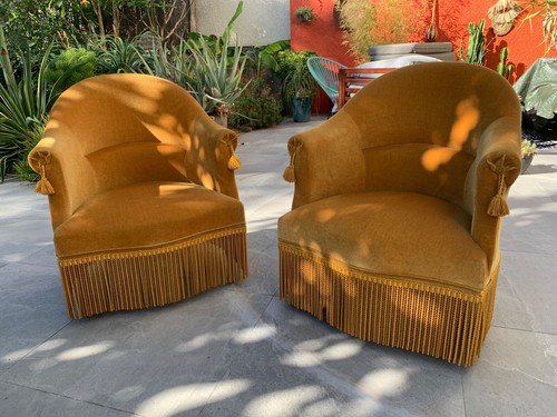 Paire fauteuils crapaud - paire, de