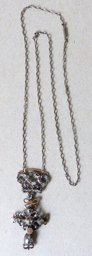 Croix collier argent 18e