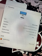 IMac 4k 21 2017 i5.8g 1TO SSD