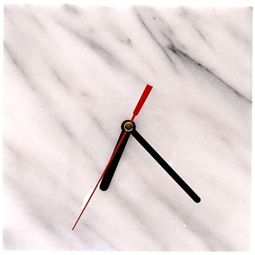 Horloge murale marbre blanc - horloge,