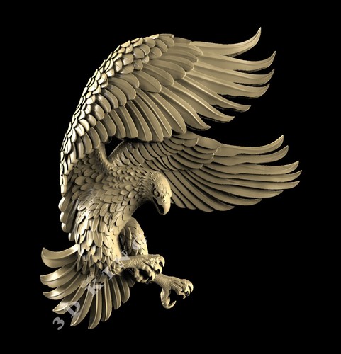 Stl model flying eagle2 for - 3d,