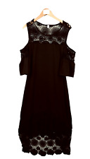 Robe Fashion Classic Noire à dentelles sans manches dames femme taille XL ladies