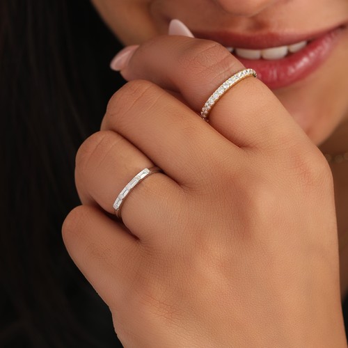 14k gold four baguette - baguette, diamond