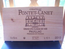 estampe facade bois vin chateau Pontet Canet 2010 Pauillac wood wine front panel