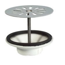 Bonde à grille 40X49, D85 plastique/Inox sans trop plein VALENTIN 70010000000