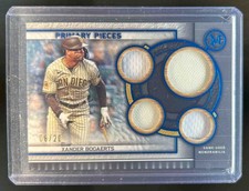 2023 Topps Museum Xander Bogaerts Primary Pieces Quad Jersey Sapphire #6/20