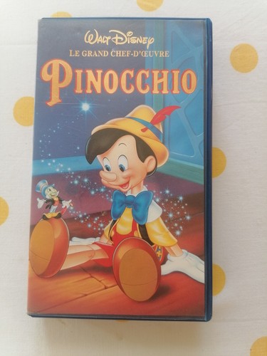 Cassette vhs pinocchio walt - vhs,