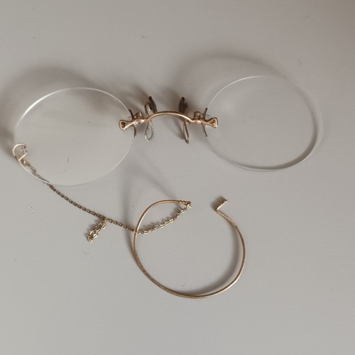 Ancien lorgnons binocle pince - ancien,