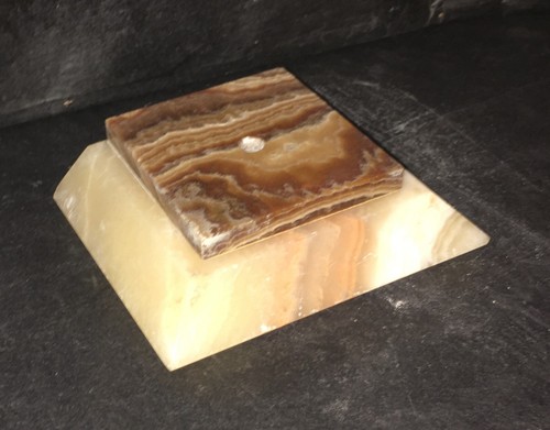 Ancien socle plat - , marbre