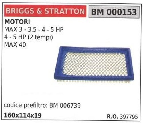 Filtre air briggs - filtre,