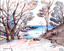 Original WATERCOLOR "Saint