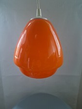 Lustre Vintage En Opaline Orange 