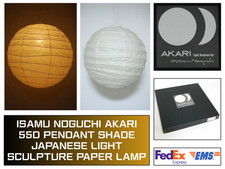 ISAMU NOGUCHI AKARI 55D Pendentif Abat-jour Japanese Light Sculpture Paper La...