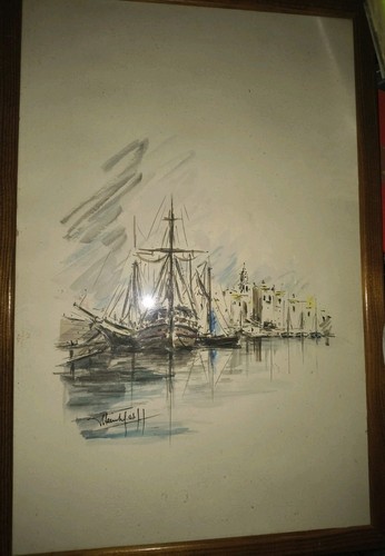 Aquarelle ancienne signée - , –