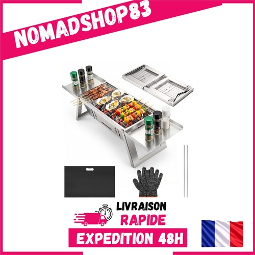 Mini barbecue charbon pliable