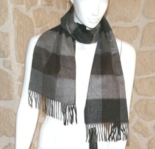 Echarpe neuve noire, grise et