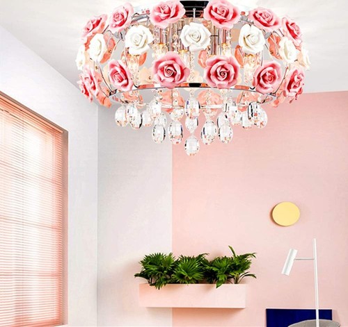 Crystal ceiling light - 20",