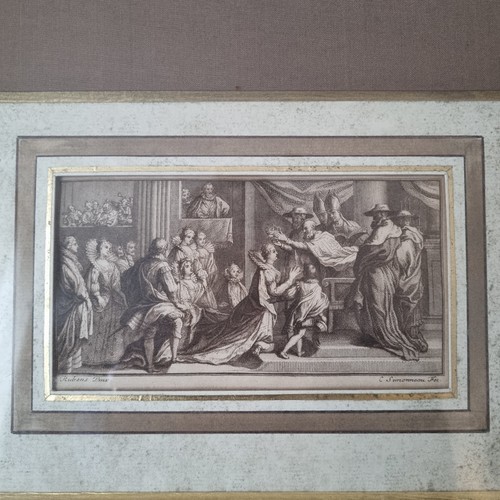 Gravure rubens couronne anne - gravure,