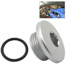 Top Crankcase Oil Filler Plug + O-Ring CNC For Yamaha YFM 700 Raptor Quad Silver