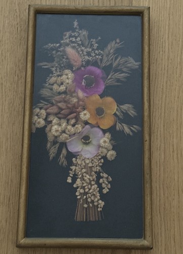 Cadre fleurs séchées vintage - fleurs,