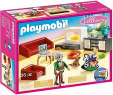 Playmobil Boite Neuve Dollhouse Salon avec Cheminée Maison Traditionnelle 70207