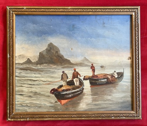 Antique oil canvas - antique, on