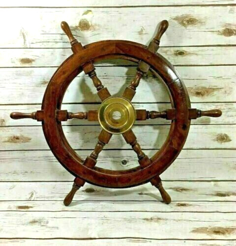 Roue bateau nautique - , bois