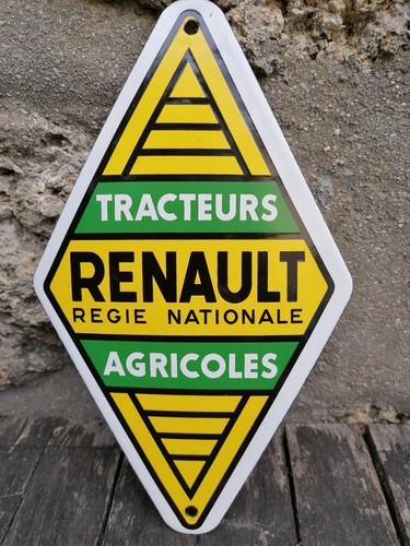 Plaque émaillée renault - plaque,
