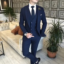 Cadeau Spécial Pour Lui Designer Mariage Smoking (Veste+Gilet + Pantalon)