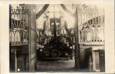 10 FONTAINE LES GRES - PHOTO CARD - church interior