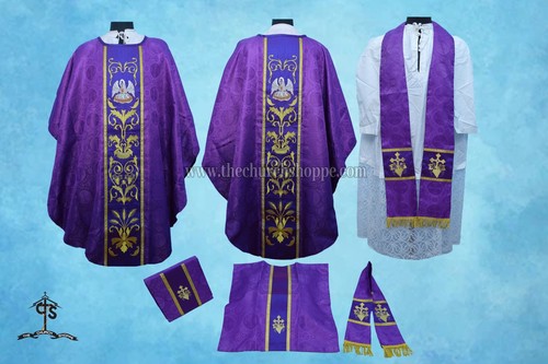 Chasuble violet gothique - violet,