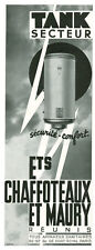 1935 Plasal Issue Magazine Antique Water Heater ets Chaffoteaux Advertising