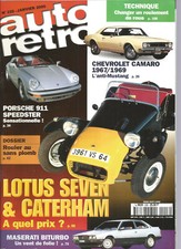 AUTO RETRO N°228 LOTUS SEVEN & CATERHAM / CHEVROLET CAMARO / PORSCHE 911 SPEED.