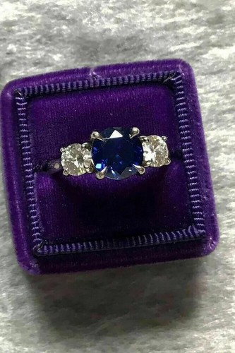 Bague ronde ct - de, saphir