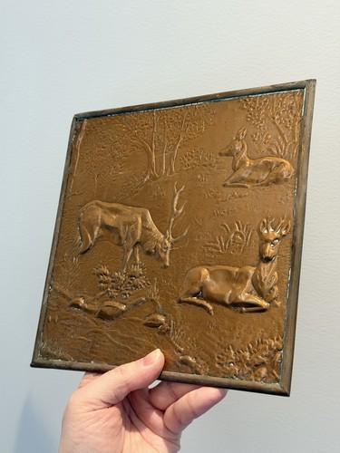 Plaque cuivre animalière - cuivre,