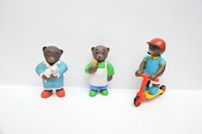 Toy lot 3 figures little brown bear scooter pvc daniele bour BAYARD