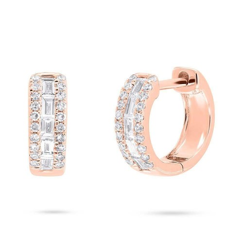 Diamants baguette huggies - diamants,