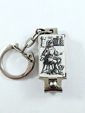 PORTE-CLÉS - COUPE-ONGLES Métal 1960s - CHAUSSEUR PARIS IX Vintage Dessin