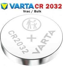 Piles boutons CR2032 VARTA Lithium-ion 3V pour clés voiture Télécommande Montre 