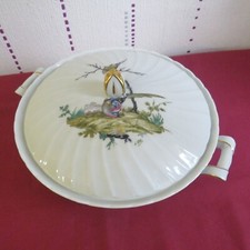 Bernardaud Limoges Porcelain Tureen Model Seals Bird Decor