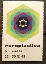 👍 Vignette 1969 - BRUXELLES - BRUSSELS - EUROPLASTICA / Plastiques / Belgique