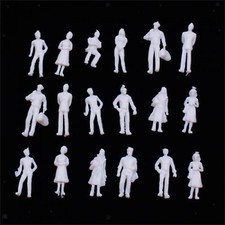 Lot de 100 figurines de train miniatures en plastique pour diorama de paysage de