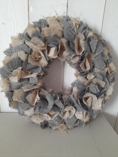 Couronne noël tissu - de,
