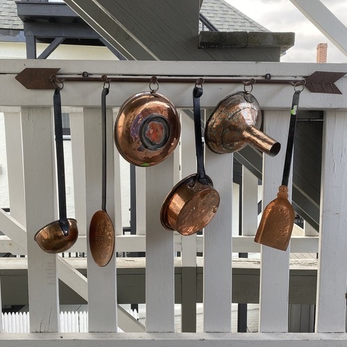 Vintage hand forged iron pot - vintage,