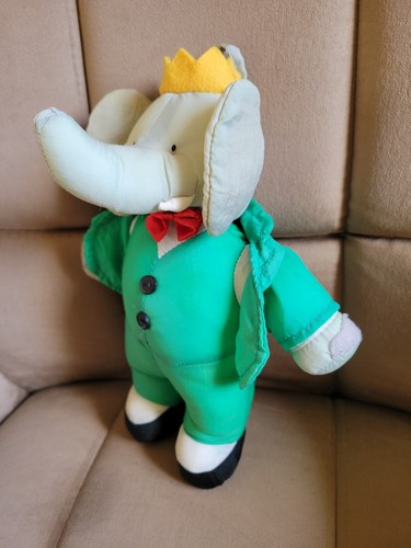 Peluche vintage éléphant - peluche,