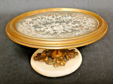 Stunning Empty Brass Marble Standing Pocket Cup Metal Insert