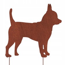 Chihuahua chien figurine Corten jardin décoration cadeau