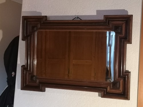 Miroir ancien bois - miroir,