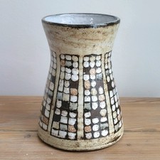 Vase Céramique Robert PEROT Vieux Moulin Vallauris Forme Diabolo Décor Pastilles