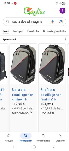 Sac dos porte outils mobile - sac, a